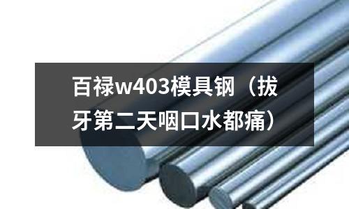 百祿w403模具鋼（拔牙第二天咽口水都痛）