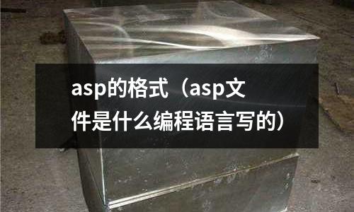 asp的格式（asp文件是什么編程語言寫的）