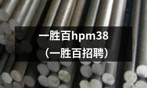 一勝百hpm38（一勝百招聘）