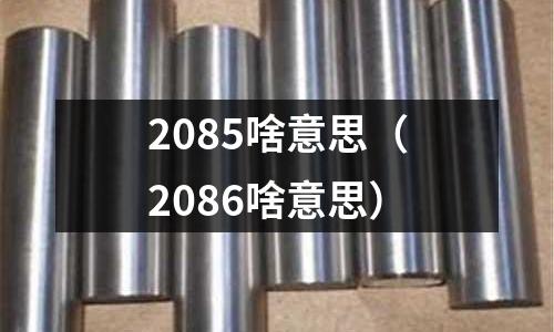 2085啥意思（2086啥意思）