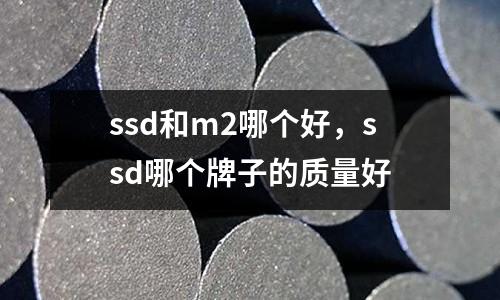 ssd和m2哪個好，ssd哪個牌子的質量好