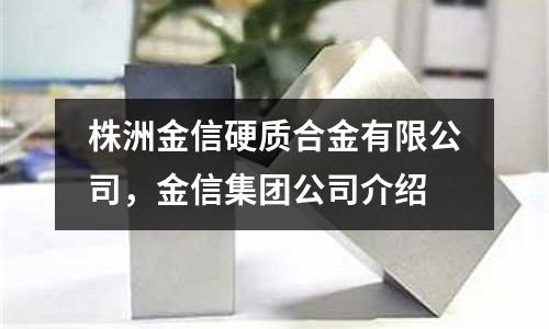 株洲金信硬質合金有限公司，金信集團公司介紹