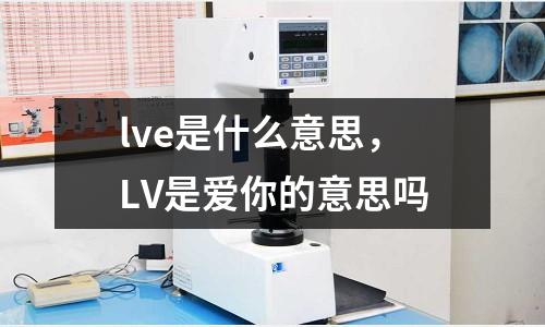 lve是什么意思，LV是愛(ài)你的意思嗎