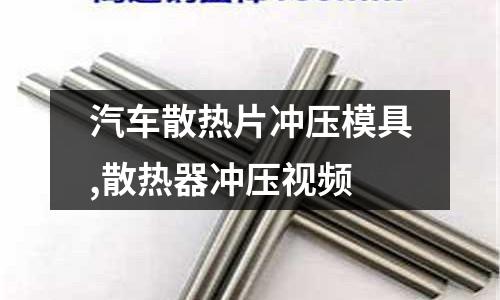 汽車散熱片沖壓模具,散熱器沖壓視頻