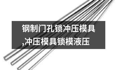 鋼制門孔鎖沖壓模具,沖壓模具鎖模液壓