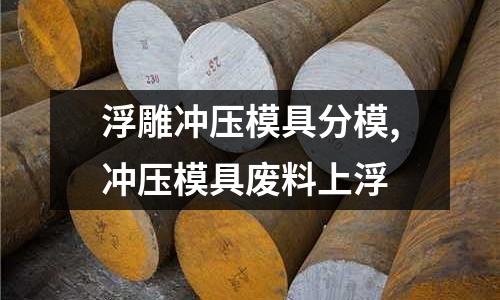 浮雕沖壓模具分模,沖壓模具廢料上浮