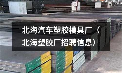 北海汽車塑膠模具廠（北海塑膠廠招聘信息）