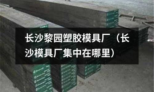 長沙黎園塑膠模具廠（長沙模具廠集中在哪里）