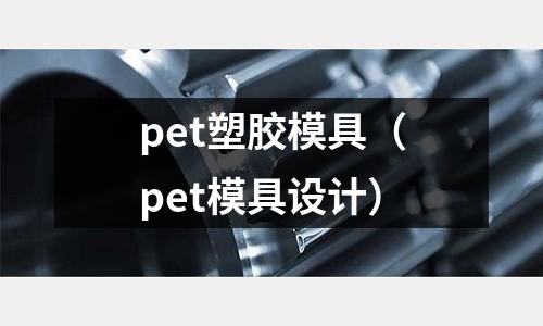 pet塑膠模具（pet模具設(shè)計(jì)）