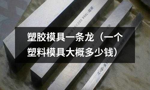 塑膠模具一條龍（一個(gè)塑料模具大概多少錢）