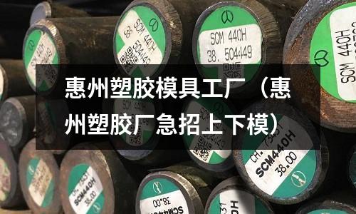 惠州塑膠模具工廠（惠州塑膠廠急招上下模）