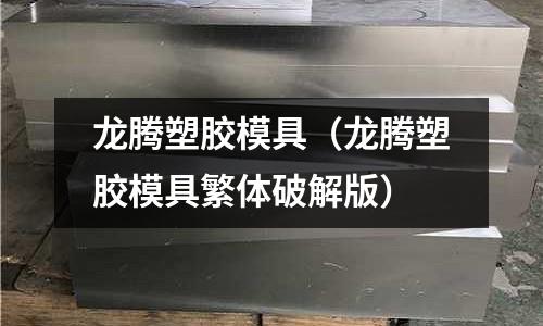 龍騰塑膠模具（龍騰塑膠模具繁體破解版）