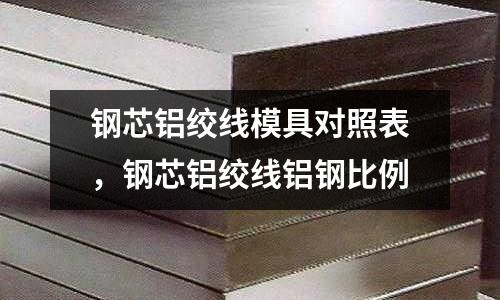 鋼芯鋁絞線模具對照表，鋼芯鋁絞線鋁鋼比例