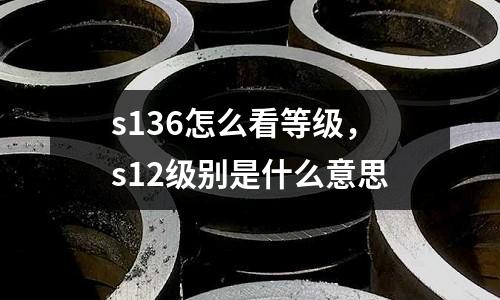 s136怎么看等級，s12級別是什么意思